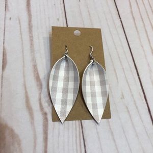 Faux leather earrings